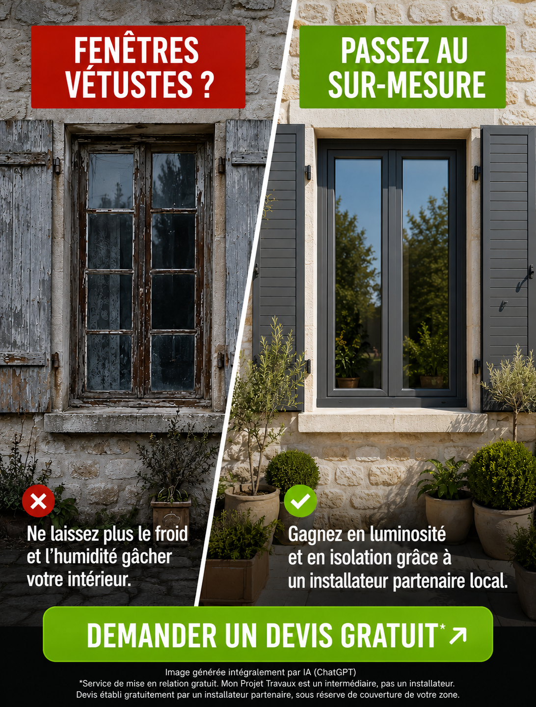 Mon Projet Travaux Facebook ad: Quel prix pour vos fenêtres en 2026?