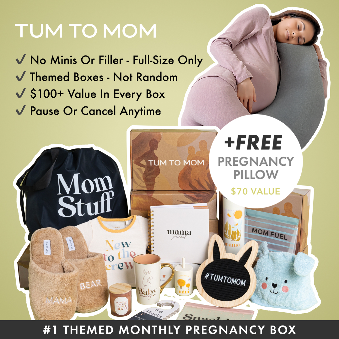 Tum To Mom Pregnancy Box Facebook ad: Themed Pregnancy Boxes, Not Random