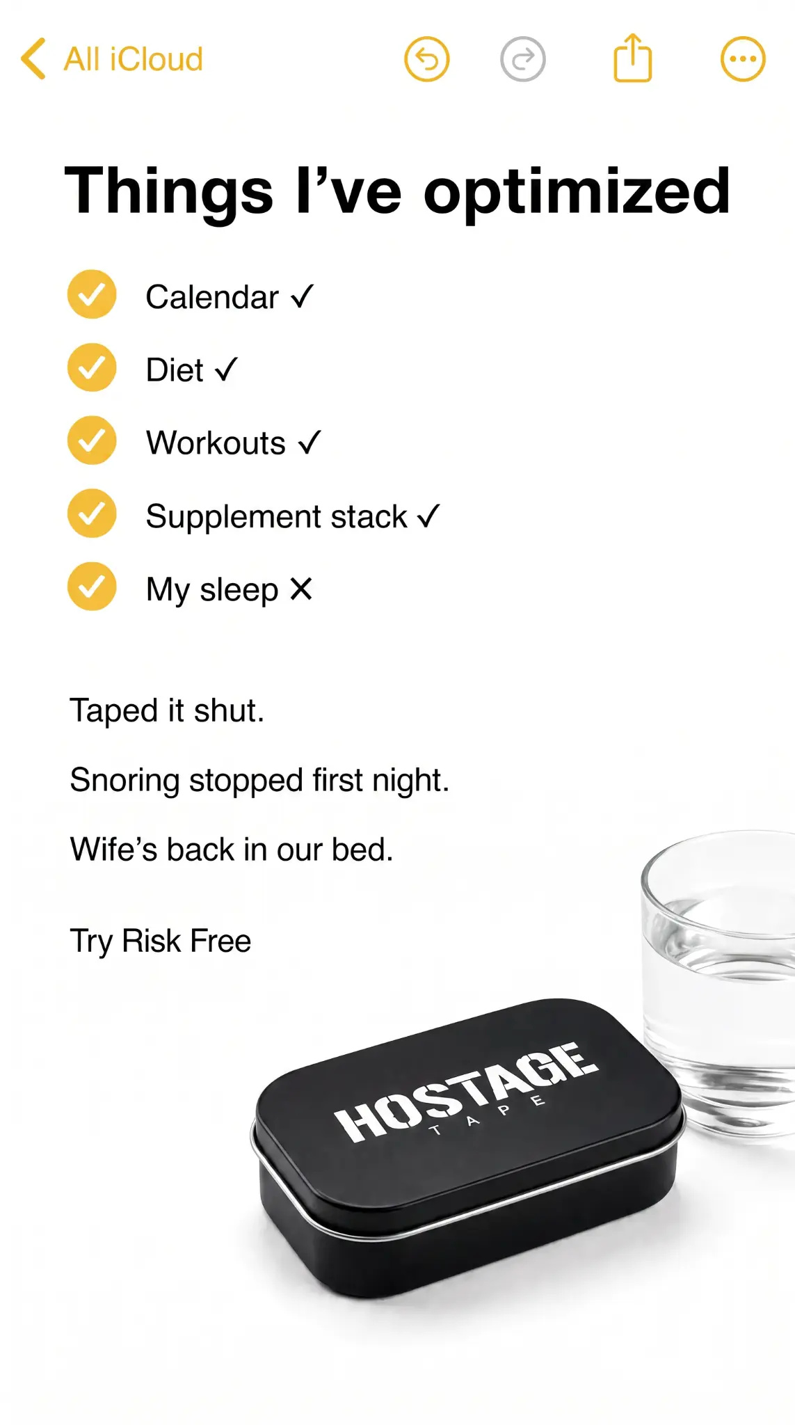 Hostage Tape Facebook ad