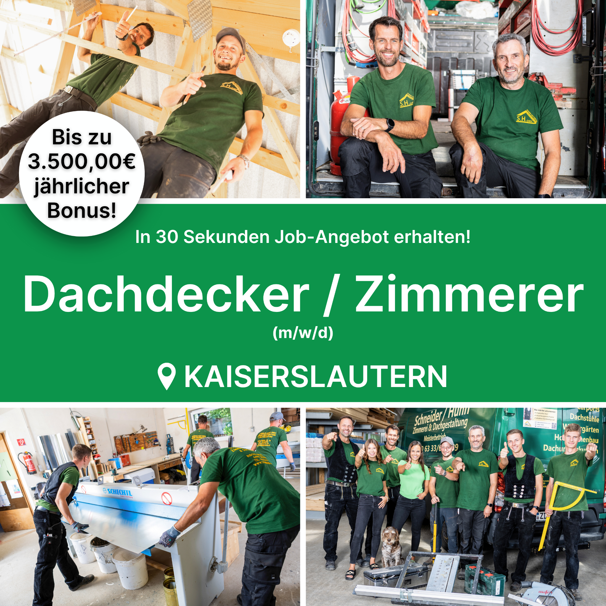 Candidate Flow Dachdecker Jobs Facebook ad: Du möchtest ein unwiderstehliches Job-Angebot?