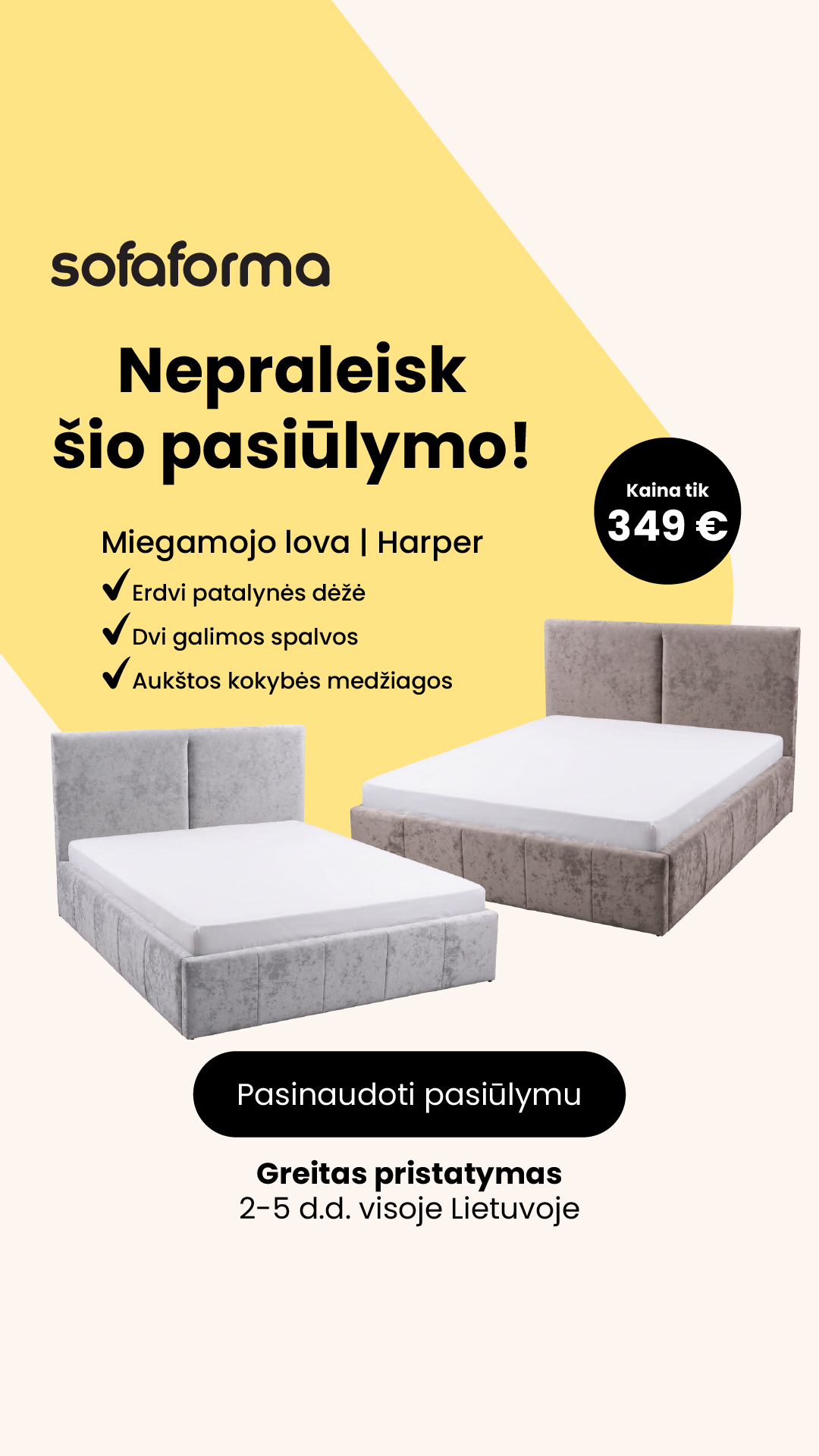 Sofaforma Facebook ad from Aug 11, 2026