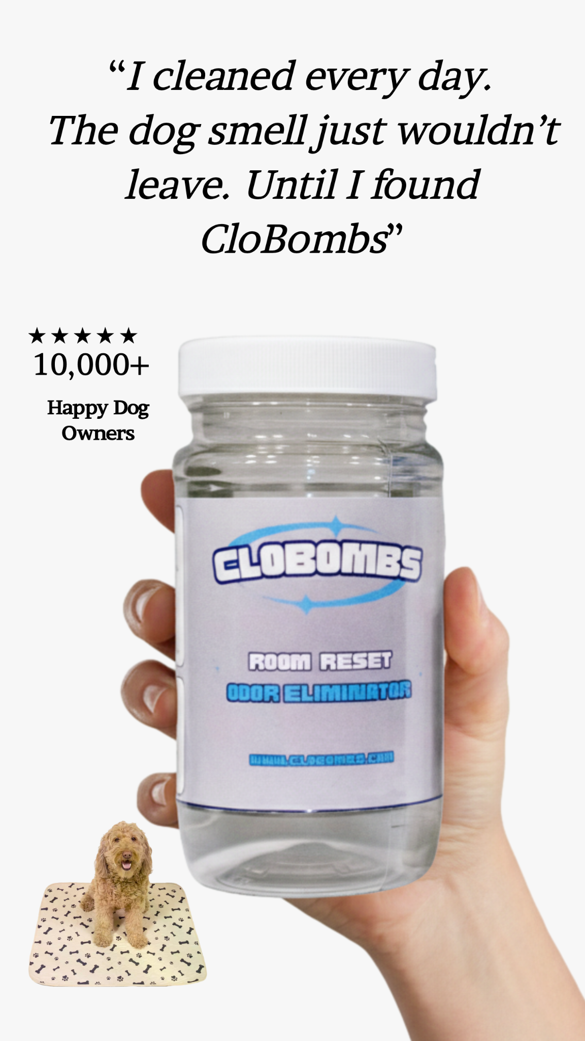 CloBombs - #1 Odor Eliminator in Market Facebook ad