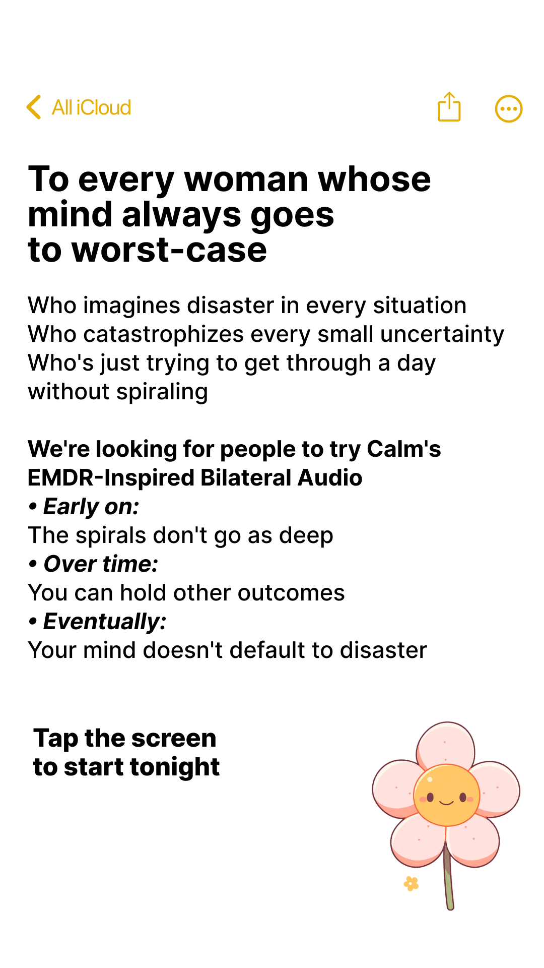 Calm Facebook ad