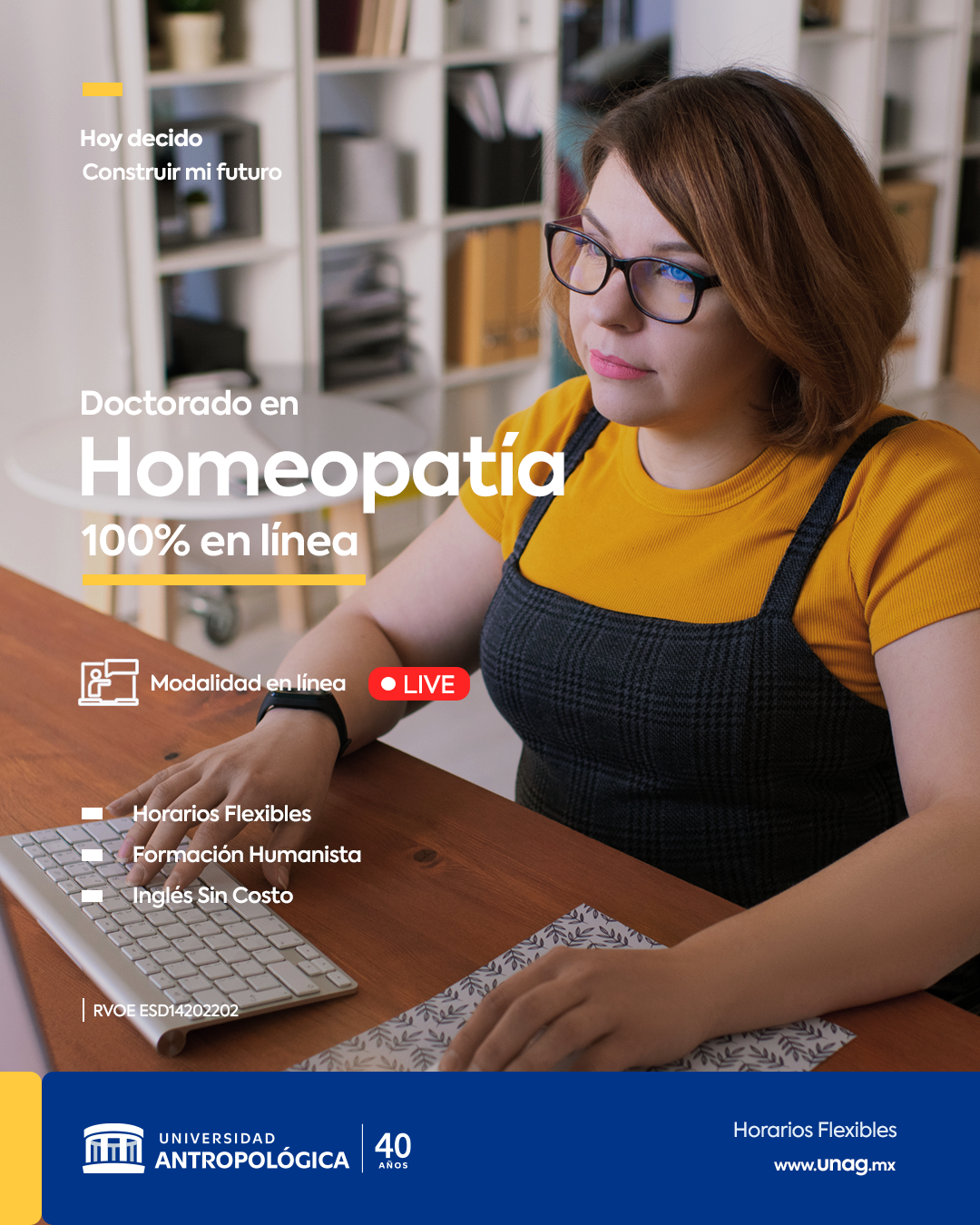 UNAG Universidad Antropológica de Guadalajara Facebook ad: ¡Escríbenos hoy mismo!
