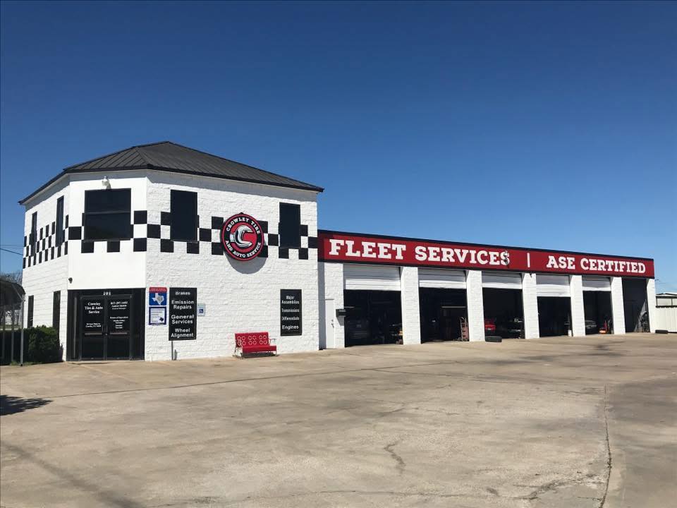 Crowley Tire & Auto Service Facebook ad: New *5 year/50,000* mile warranty
