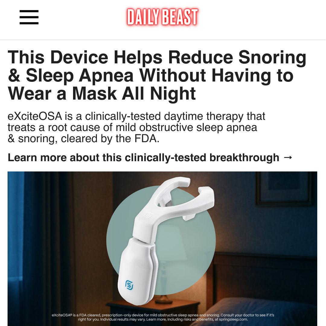 Spring Sleep Facebook ad: Reimagine Your Nights with eXciteOSA