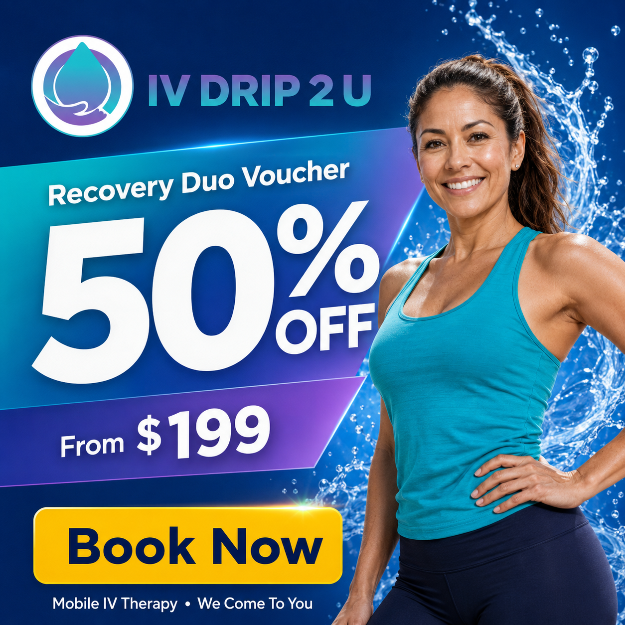 IV Drip 2 U Facebook ad: Vegas Recovery Duo: 2nd IV 50% Off