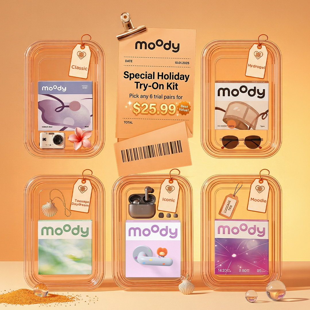 moodylenses Facebook ad: Pocket-sized style switch
