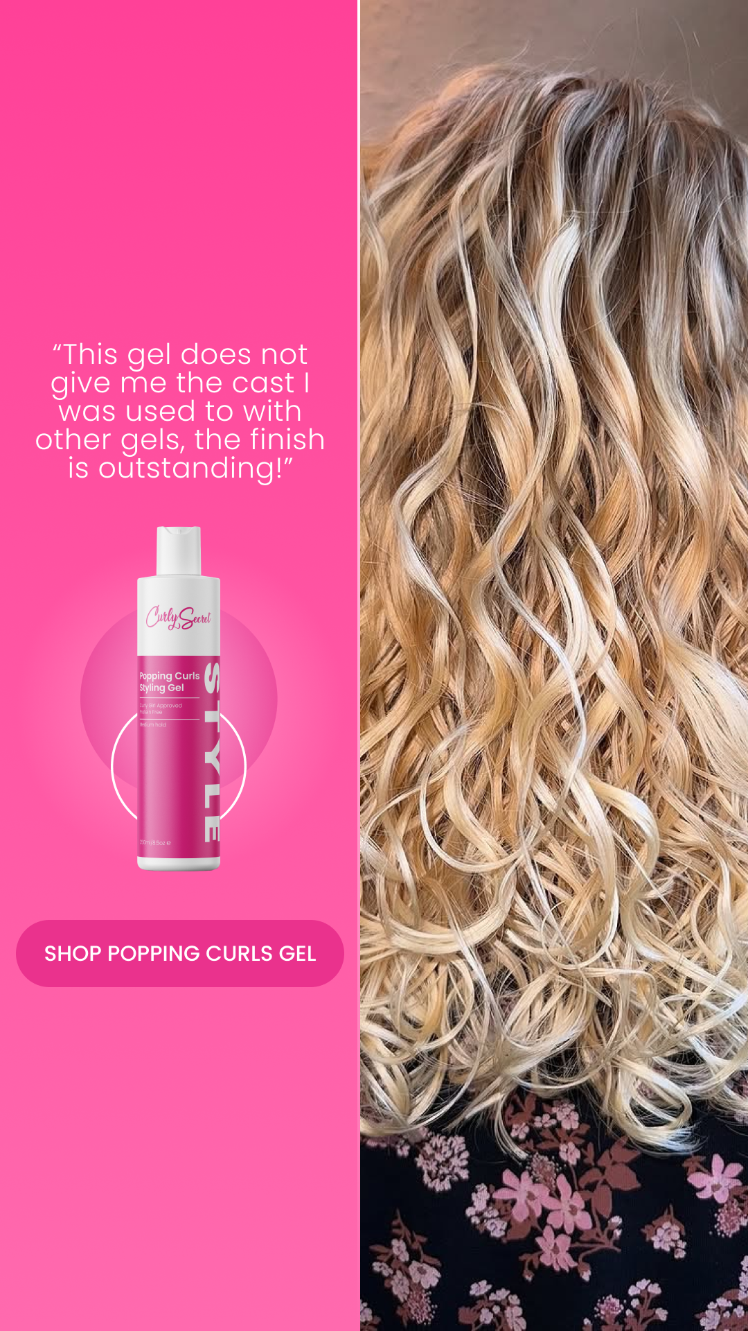 Curly Secret Facebook ad