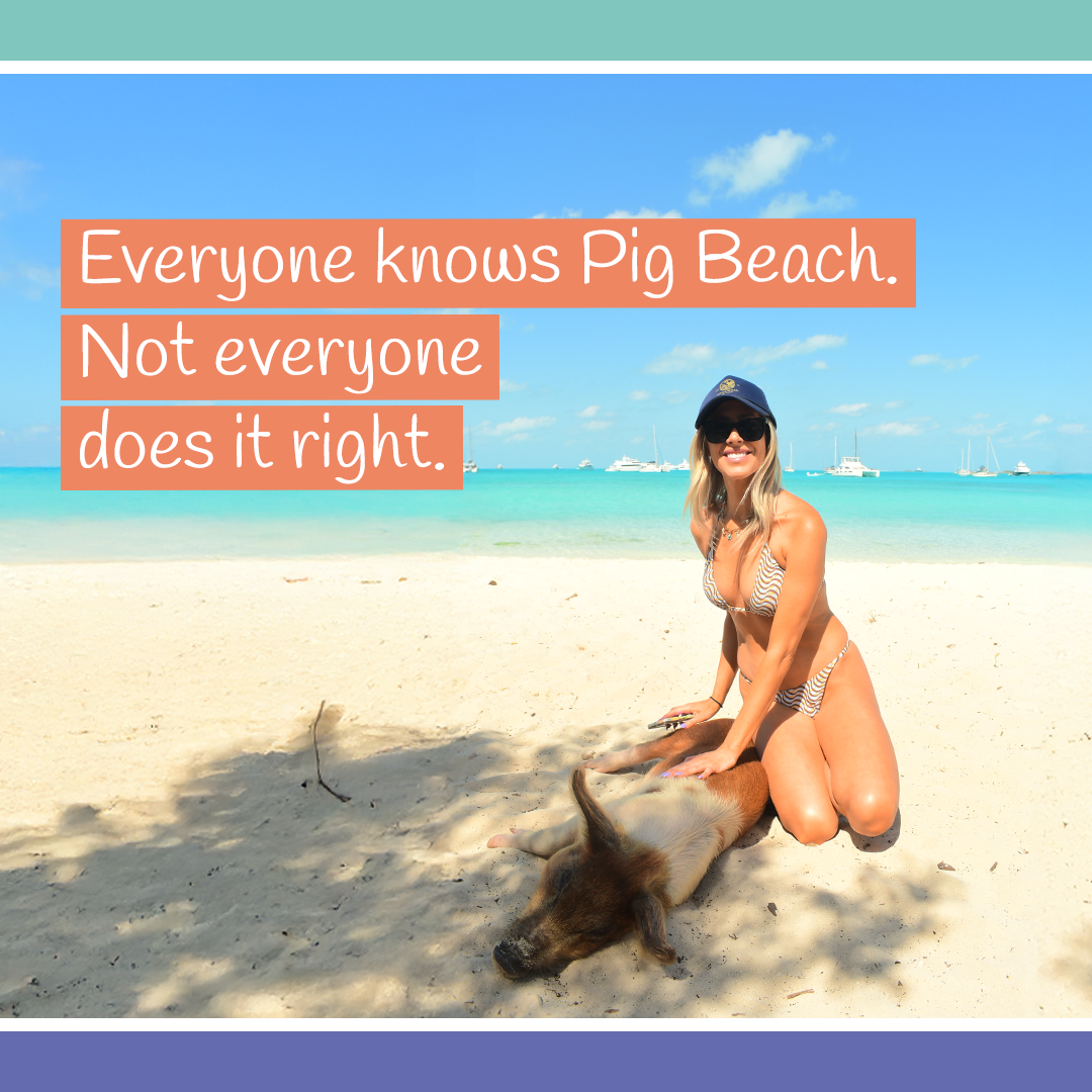 3N's Exuma Vacations Facebook ad: Not all Pig Beach tours are created equal.