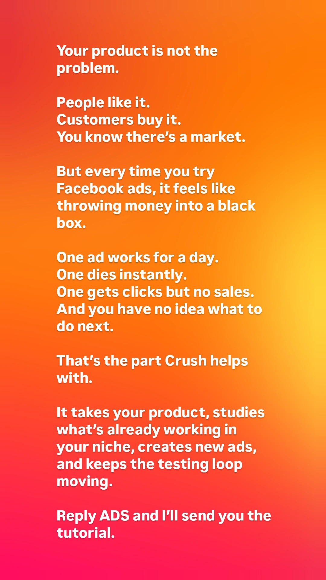 trycrush.ai Facebook ad