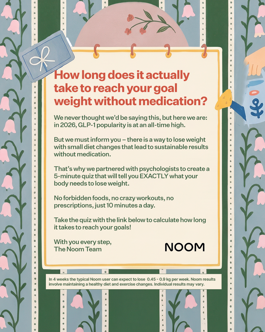 Noom Facebook ad: Now Try The NEW Course Pack