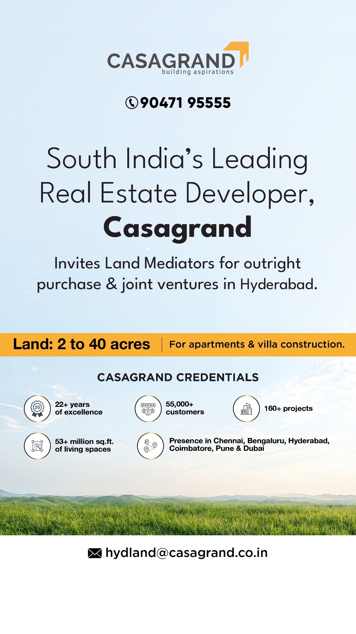 Land Acquisition - Hyderabad Facebook ad