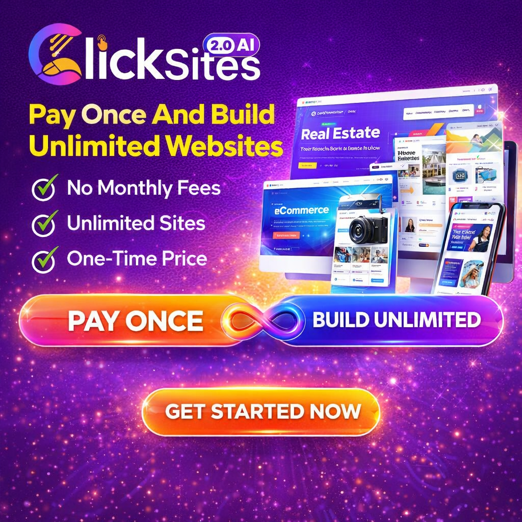 ClickSites.ai Facebook ad: All-in-One AI Website Builder