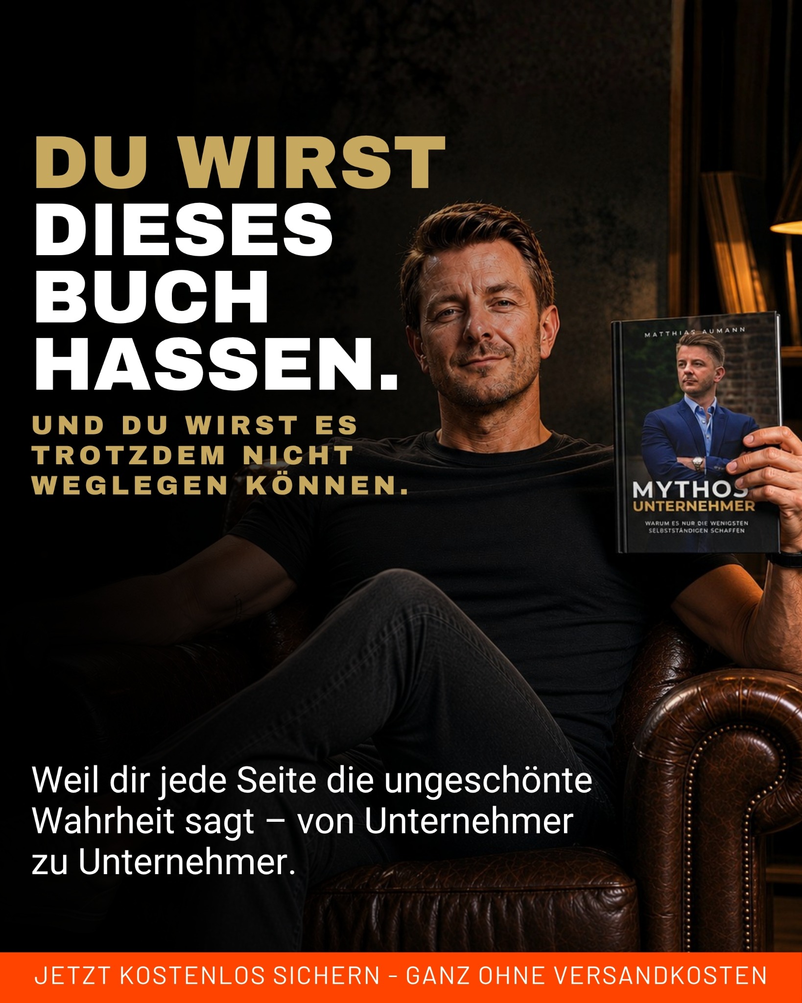 Matthias Aumann Facebook ad: GRATIS BUCH: MYTHOS UNTERNEHMER