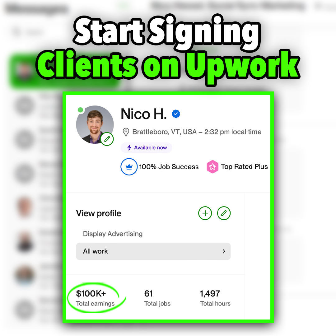 Upwork Outbound Facebook ad