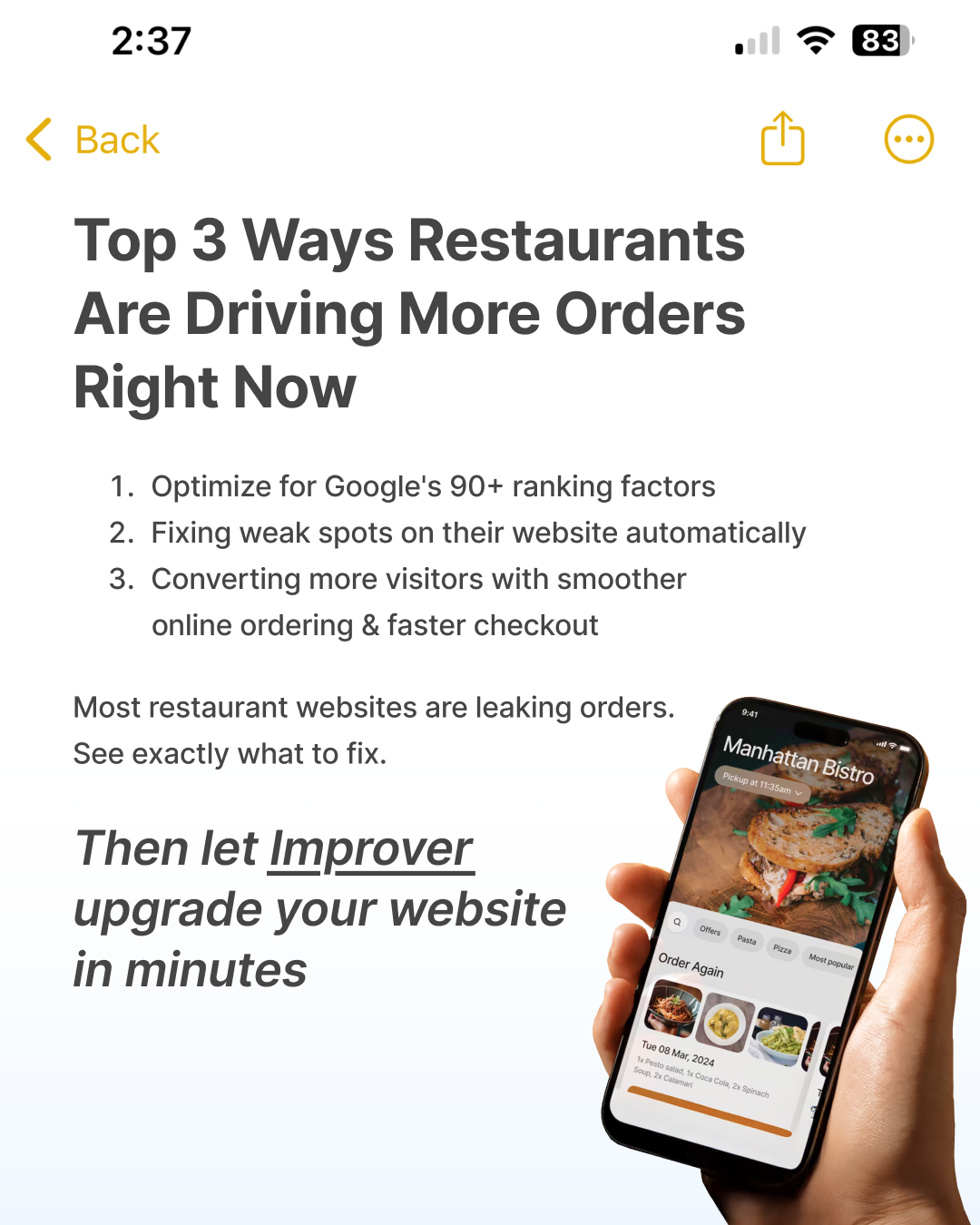 Owner.com Facebook ad