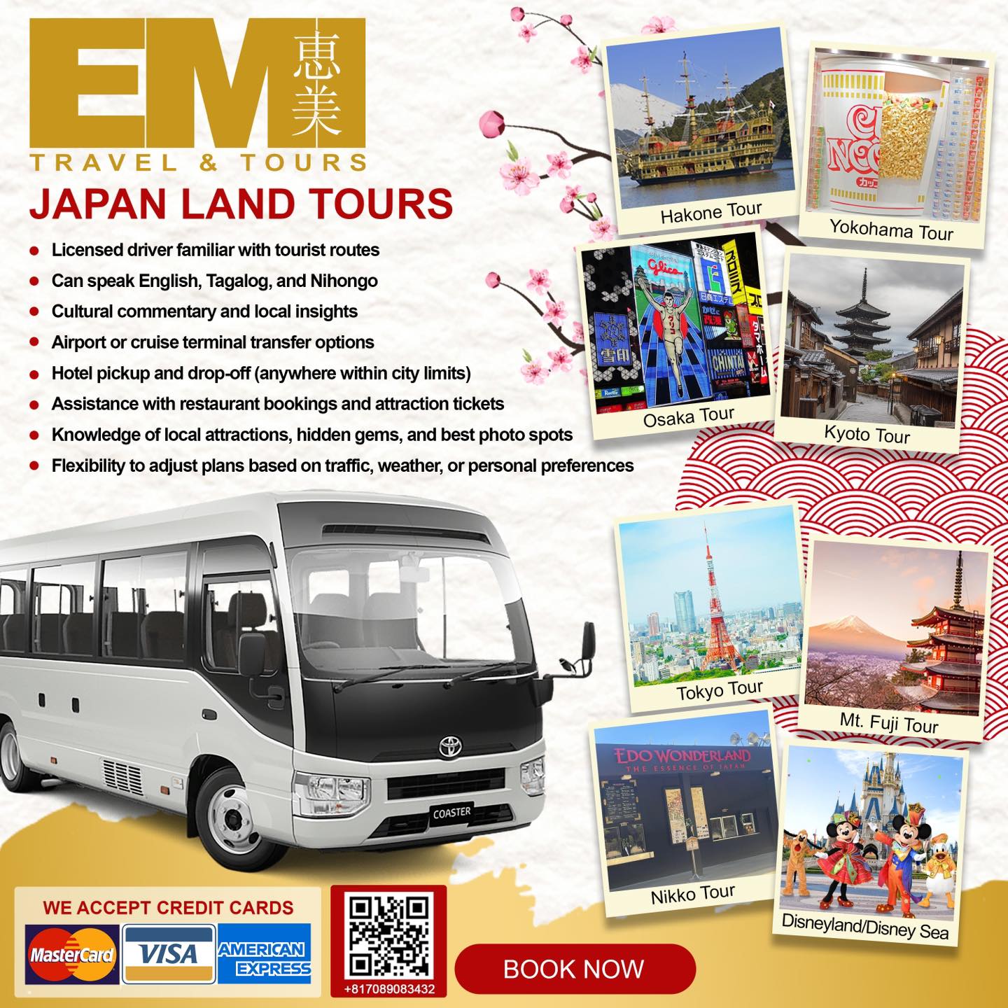 EMI Travel&Tours Facebook ad: Explore Japan with Ease and Comfort!