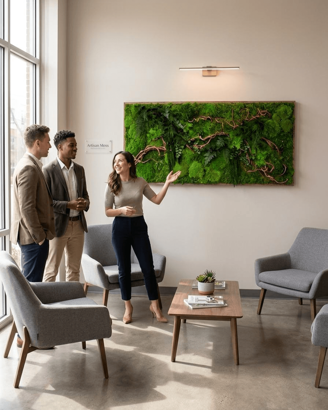Artisan Moss Facebook ad: Transform your space with nature's beauty