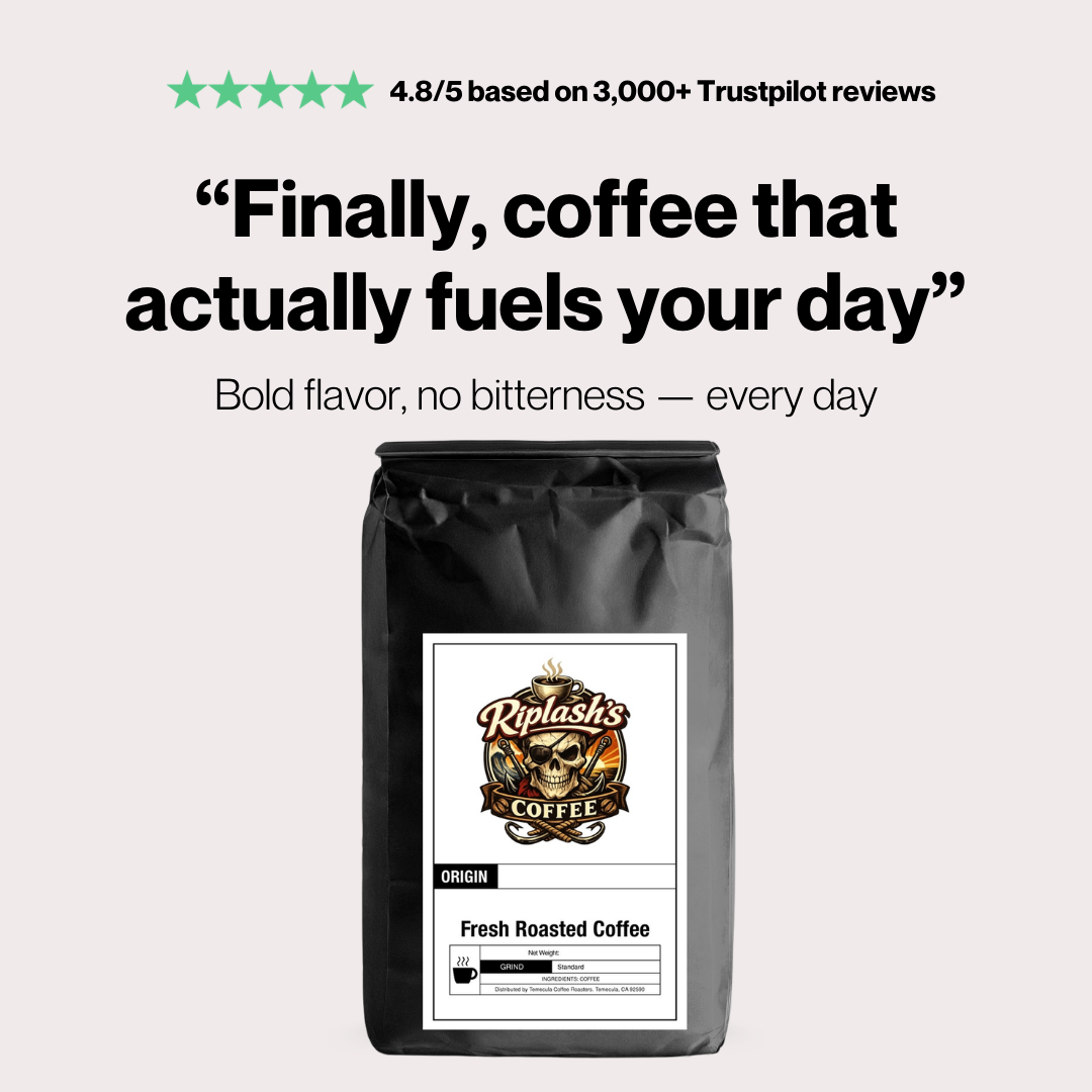Riplash's Coffee Facebook ad: WARNING: May Cause Repeat Orders