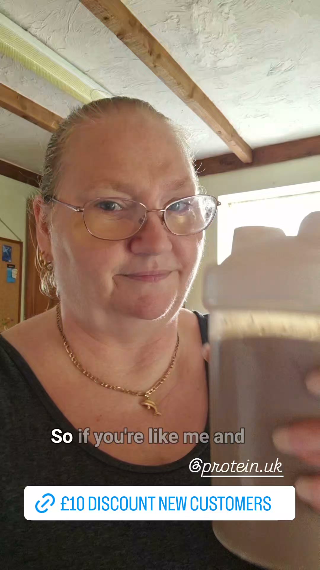Charlotte Crosby Facebook ad: Can’t face breakfast? Drink it instead.