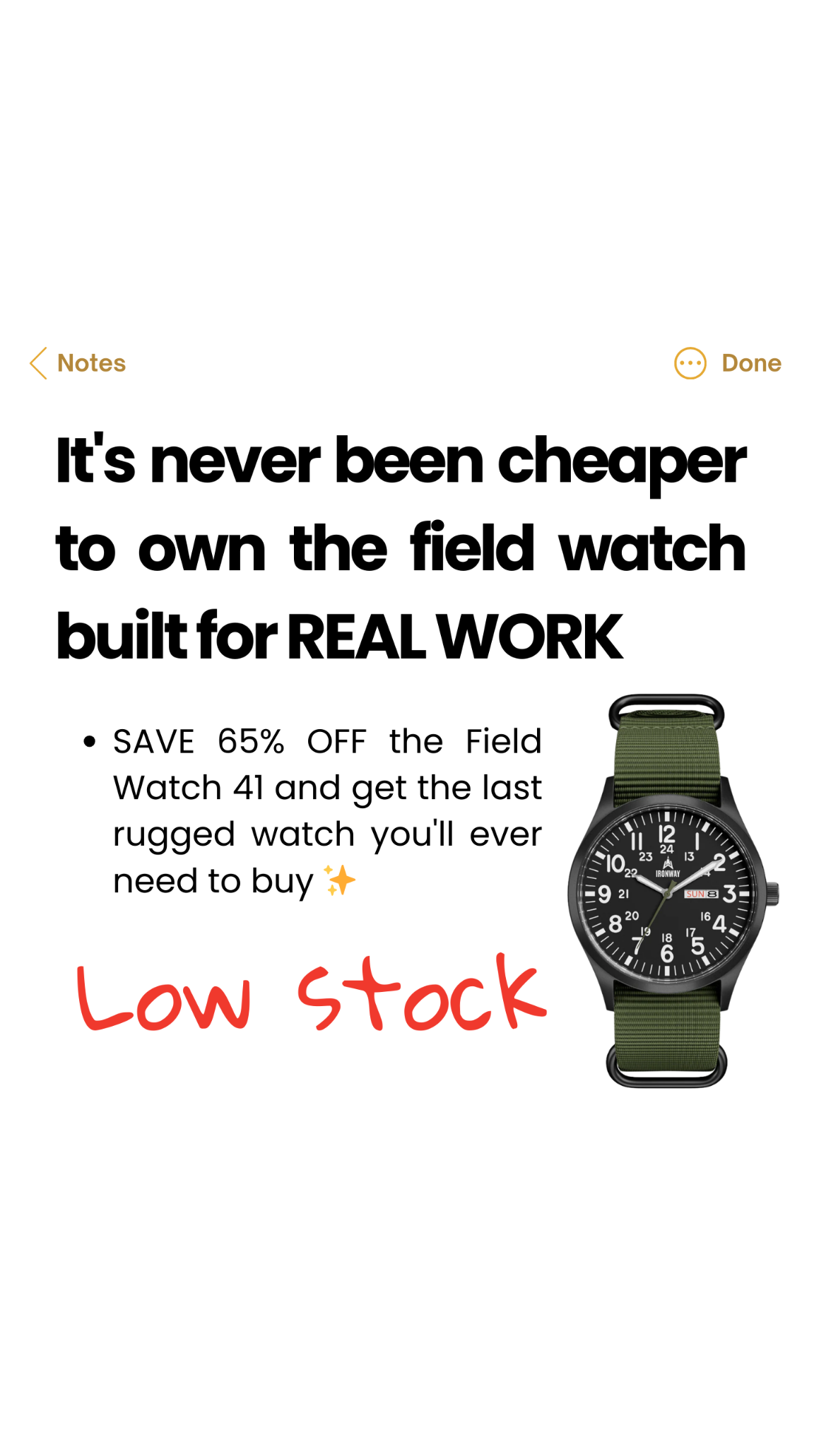 Ironway Facebook ad