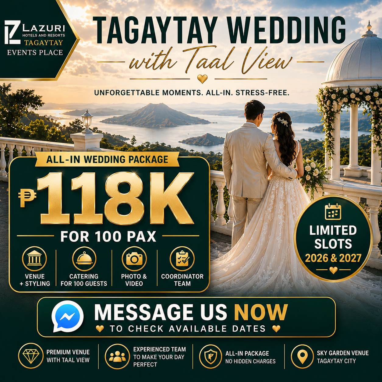 Lazuri Tagaytay Events Place Facebook ad