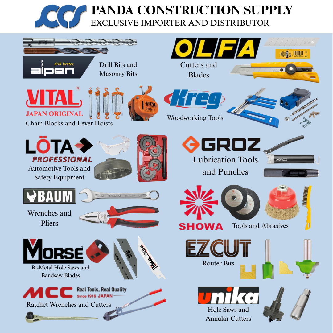Panda Construction Supply Inc. Facebook ad: The one-stop shop to find the right tools…
