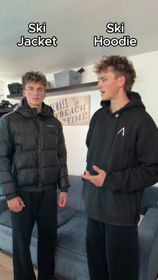 Alphatech Apparel Facebook ad: Hoodie Comfort. Ski Jacket Performance.