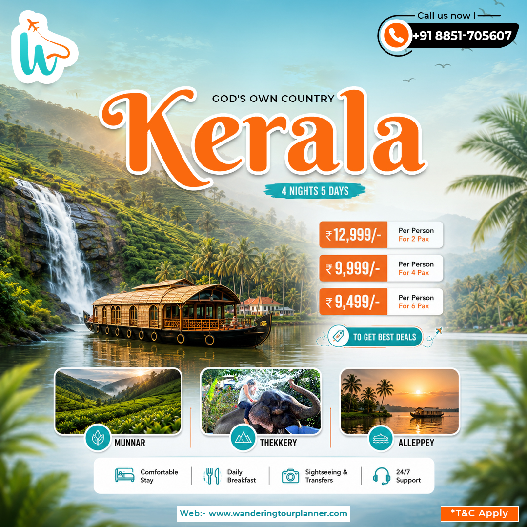Wandering Tour Planner Facebook ad: Call Now: +91 88517 05607