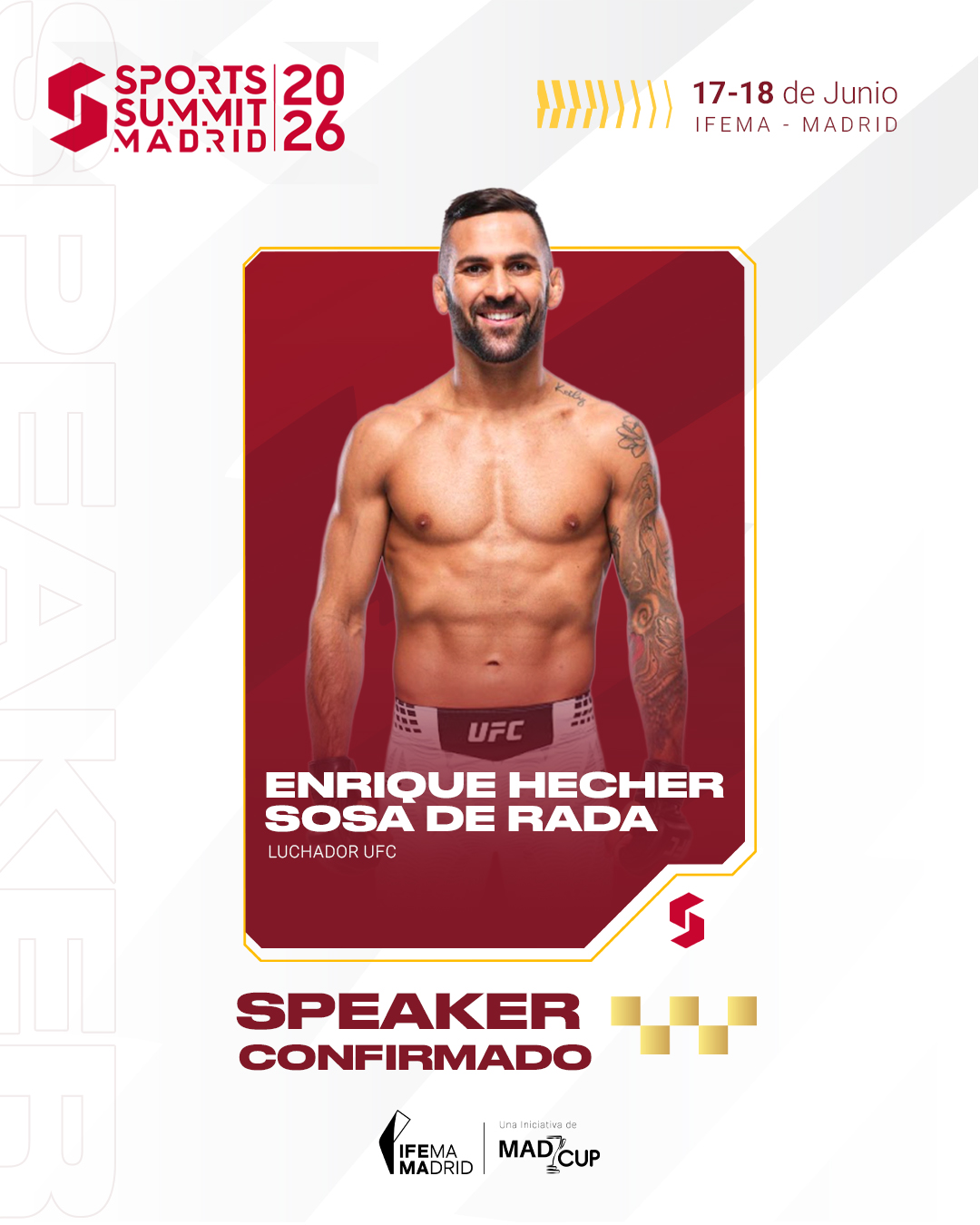 Sports Summit Madrid Facebook ad: SSM da la bienvenida a @hechersosa, nuestro nuevo…