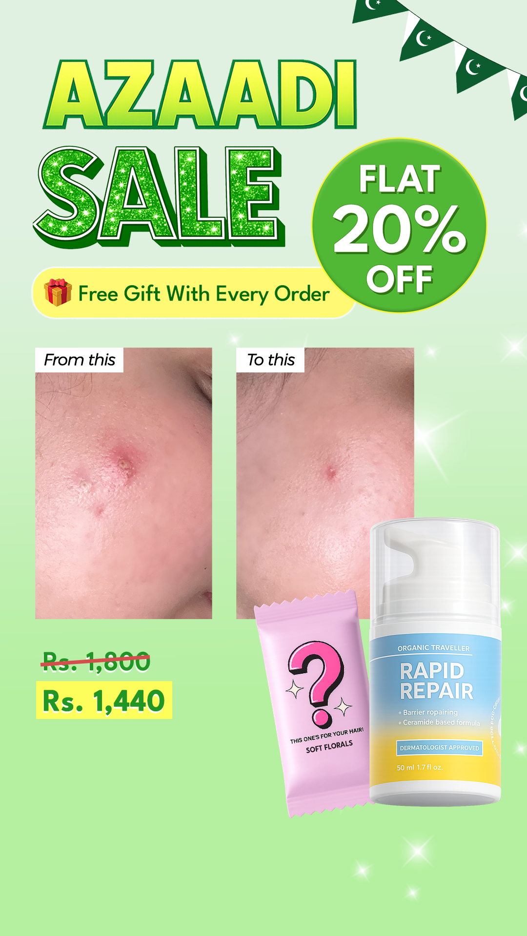 Organic Traveller - Skincare Facebook ad