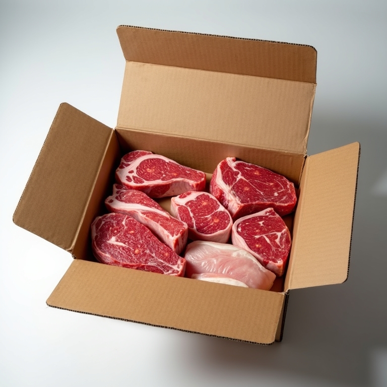 Broad Focus Facebook ad: Butcher Meat Delivery Service Subscription.