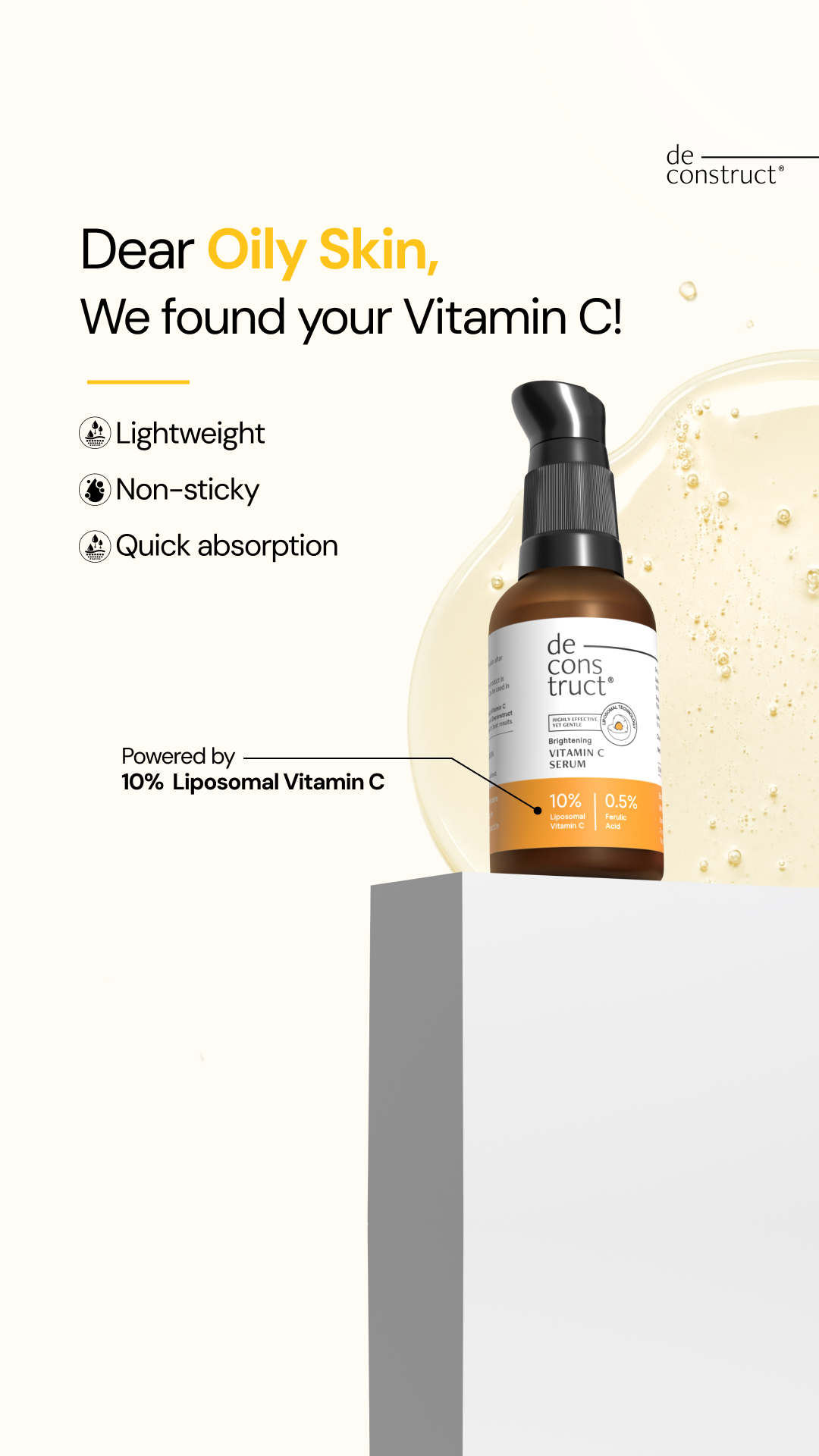 Deconstruct Skincare Facebook ad