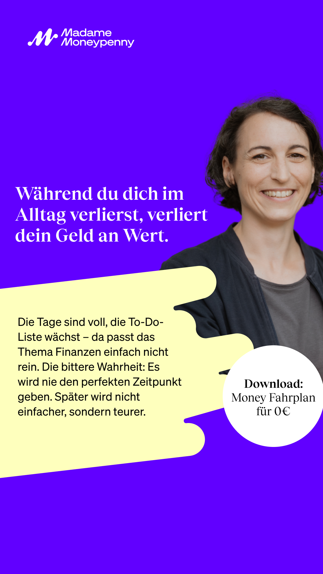 Madame Moneypenny Facebook ad