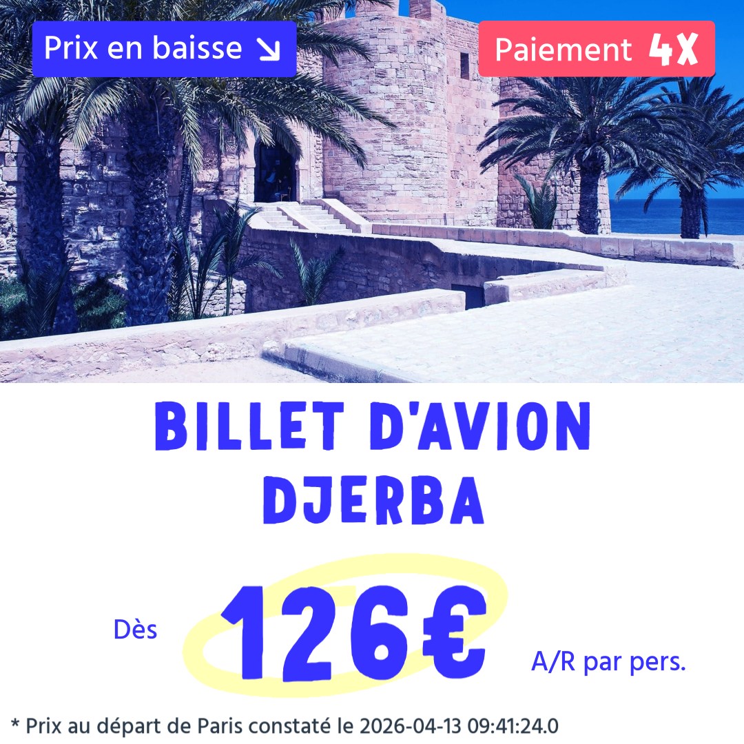 Cdiscount Voyages Facebook ad: Partez en voyage au meilleur prix