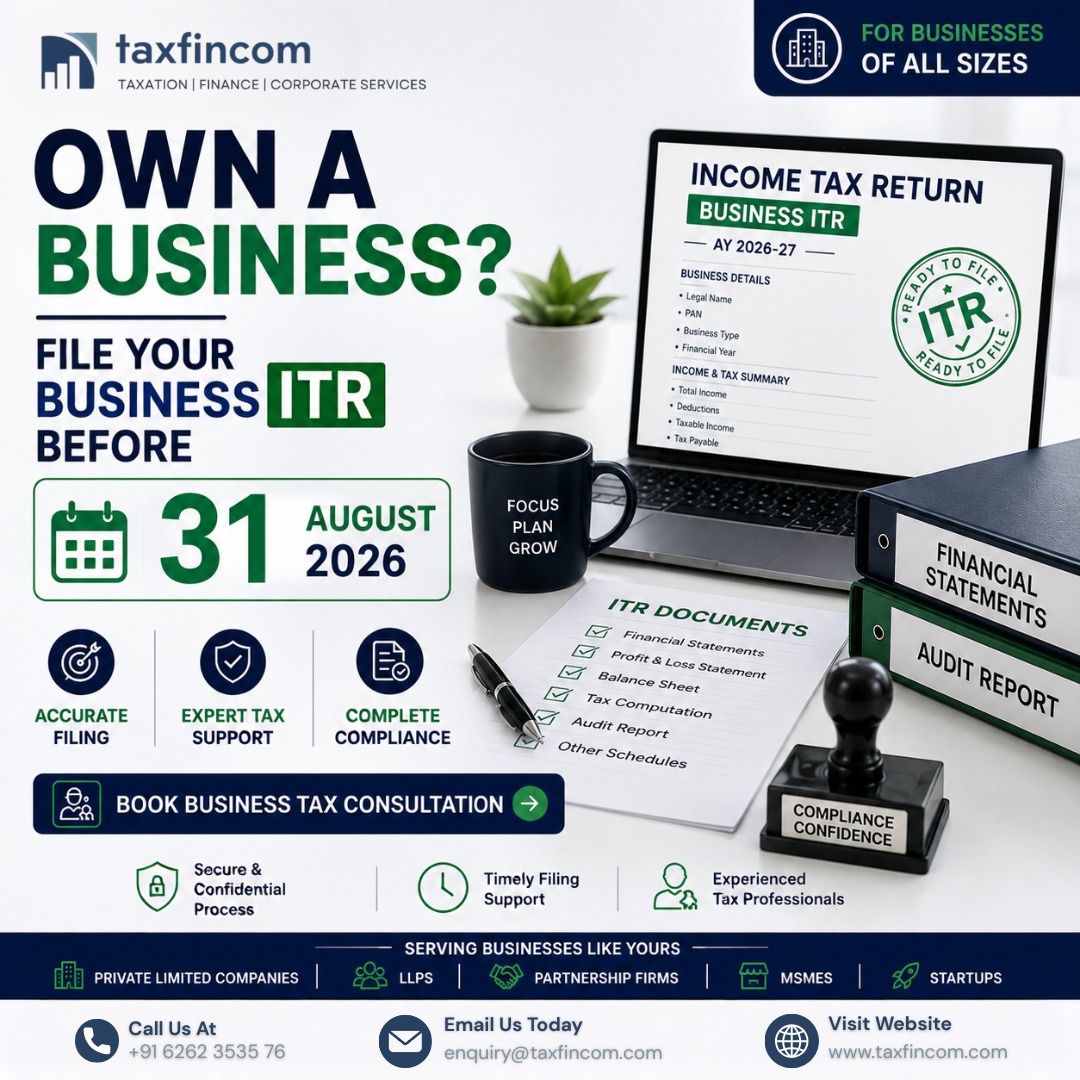 Taxfincom Facebook ad: Business Owner? File Your ITR Before 31 August
