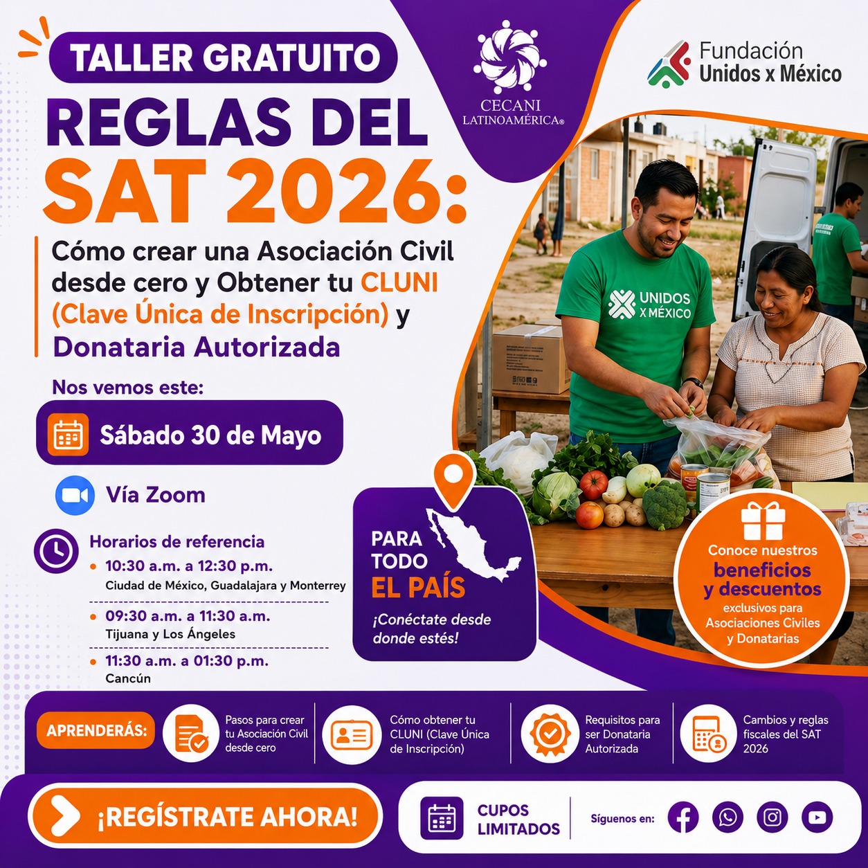 Cecani Latinoamérica Facebook ad: TALLER GRATUITO