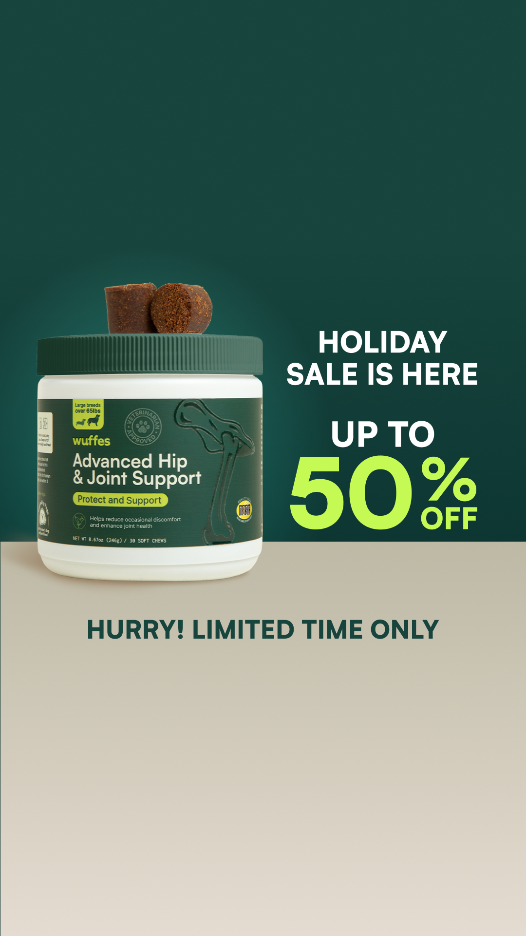 Wuffes Facebook ad