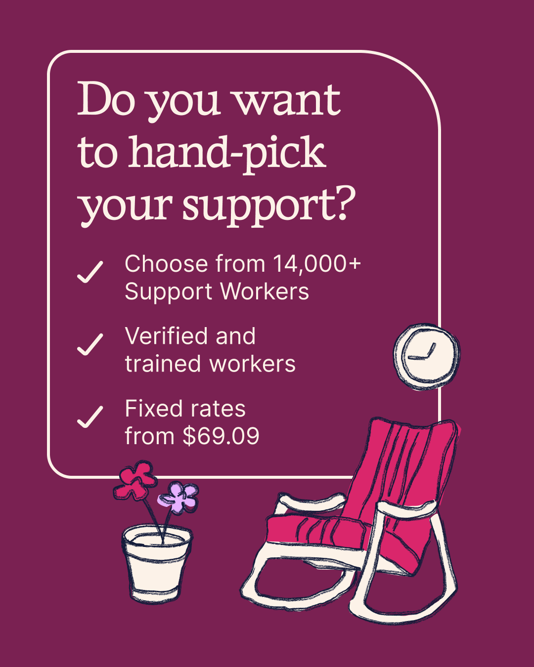 Hireup Facebook ad