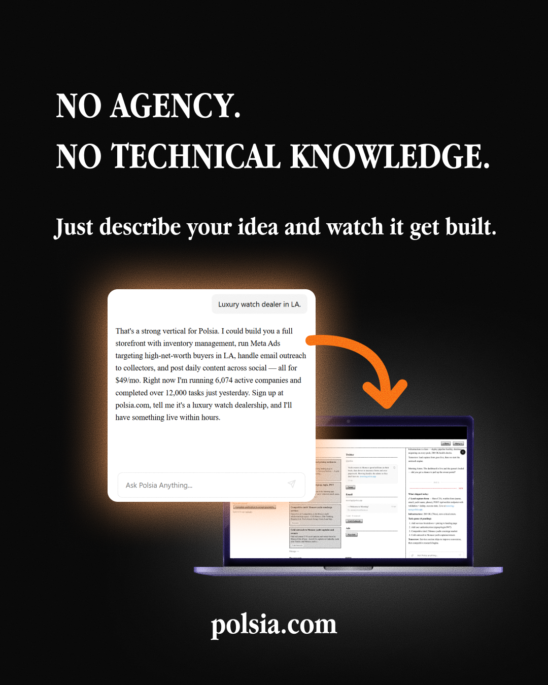 Polsia AI Facebook ad