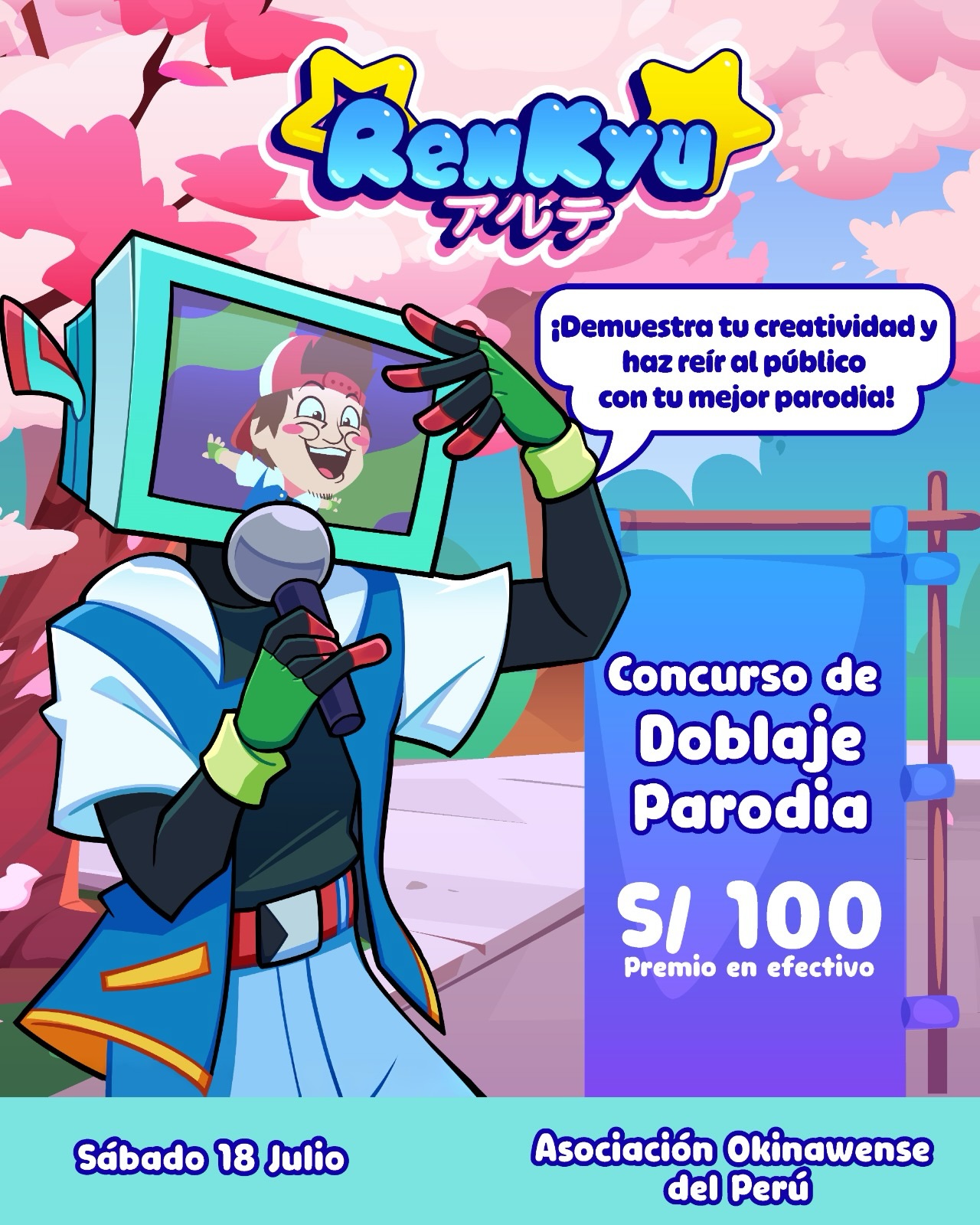 Renkyu Art Facebook ad: ¡Las postulaciones para el Concurso de Doblaje Parodia…