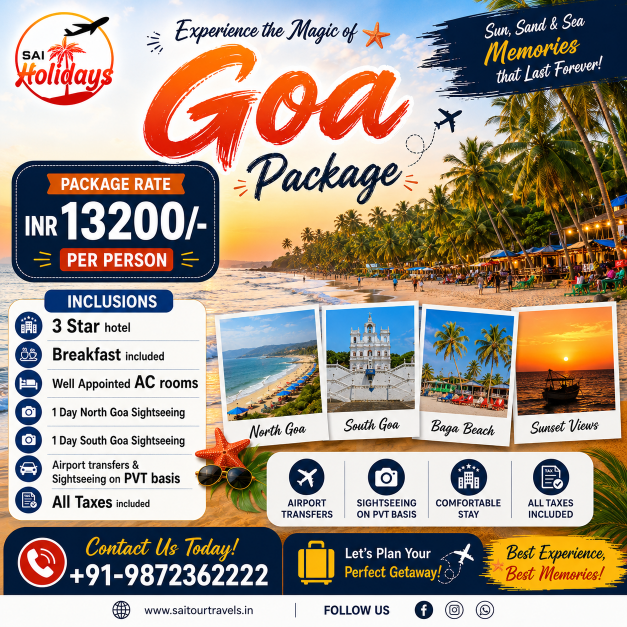 Sai Holidays Facebook ad: Dreaming of a Beach Vacation?