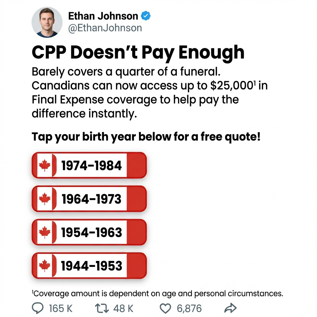Ethan Johnson Facebook ad: Get Up To $250,000 In Coverage