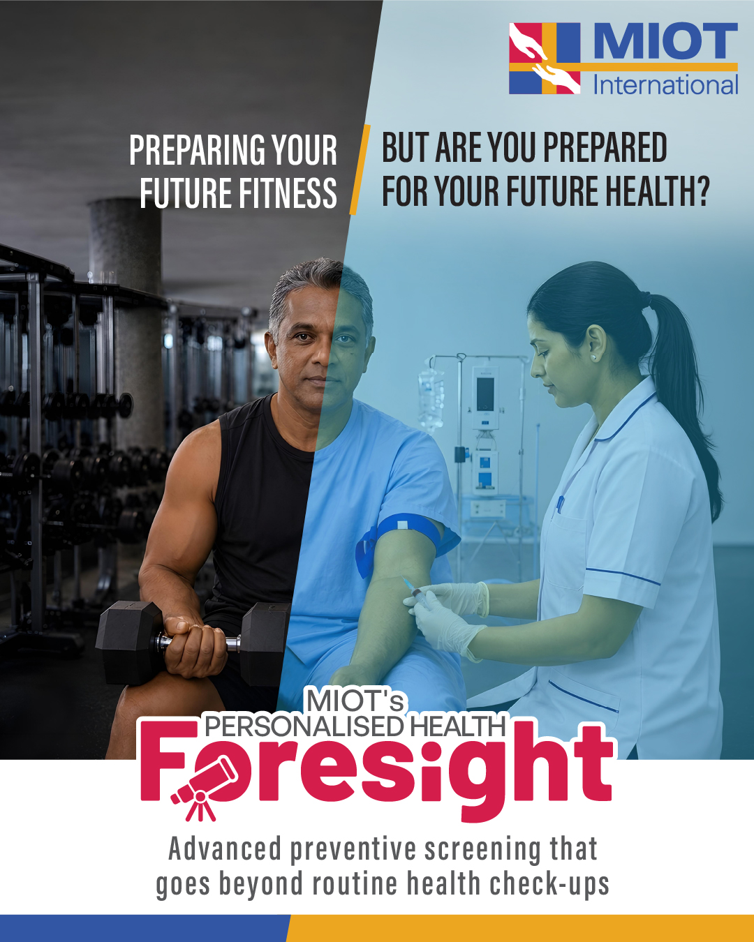 MIOT International Facebook ad: What if we could identify your future health…