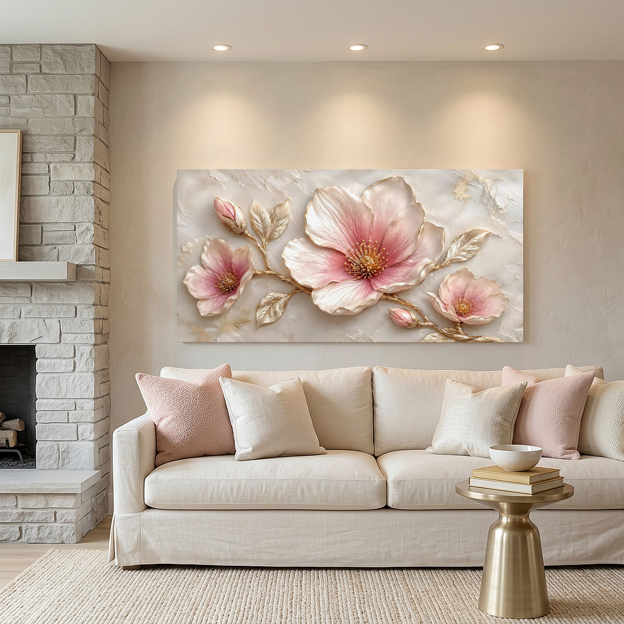 Tailored Canvases - Personalized Art Facebook ad: Blush Magnolia Elegance | Made in the USA | Ships Fast