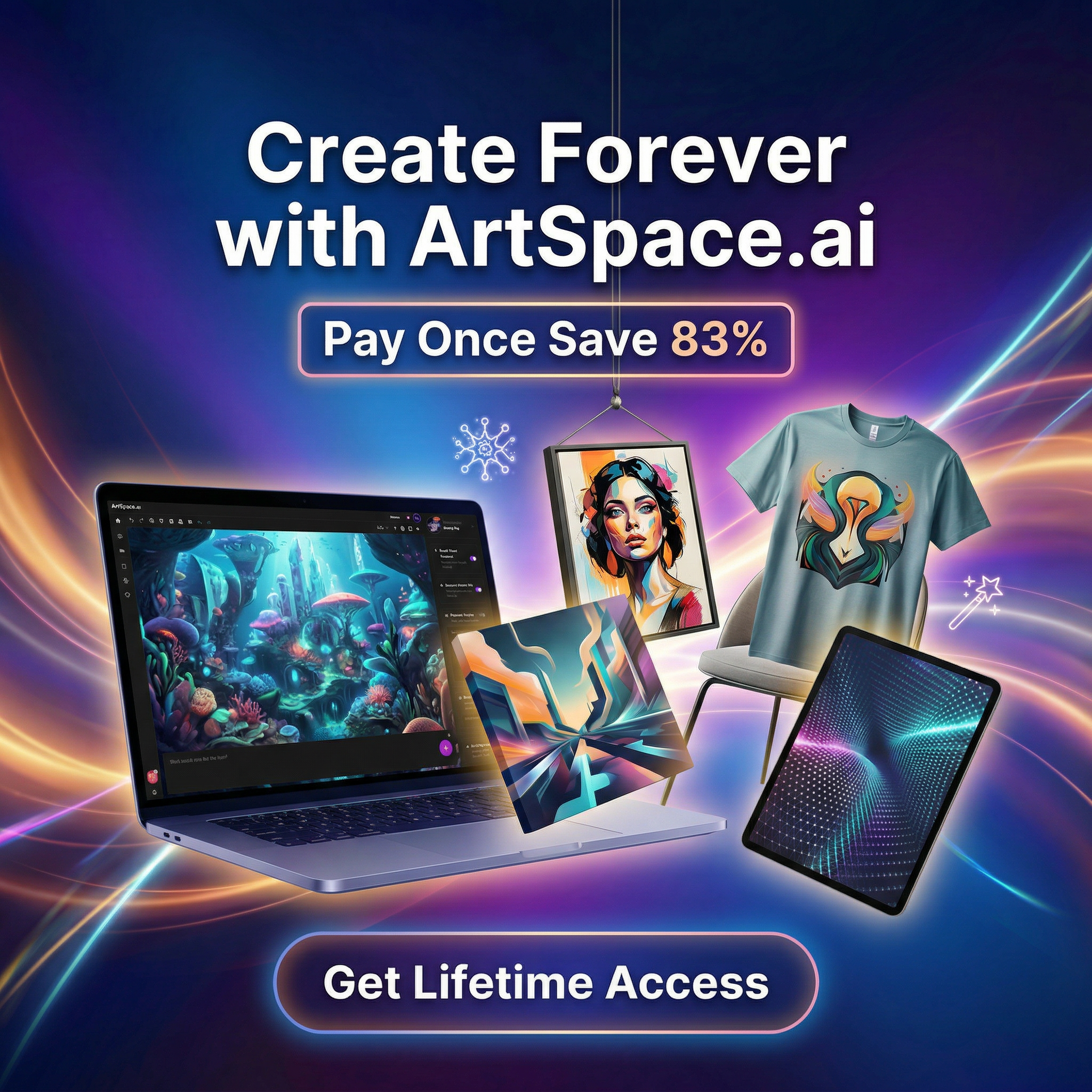 ArtSpace.ai AI Art Studio Facebook ad