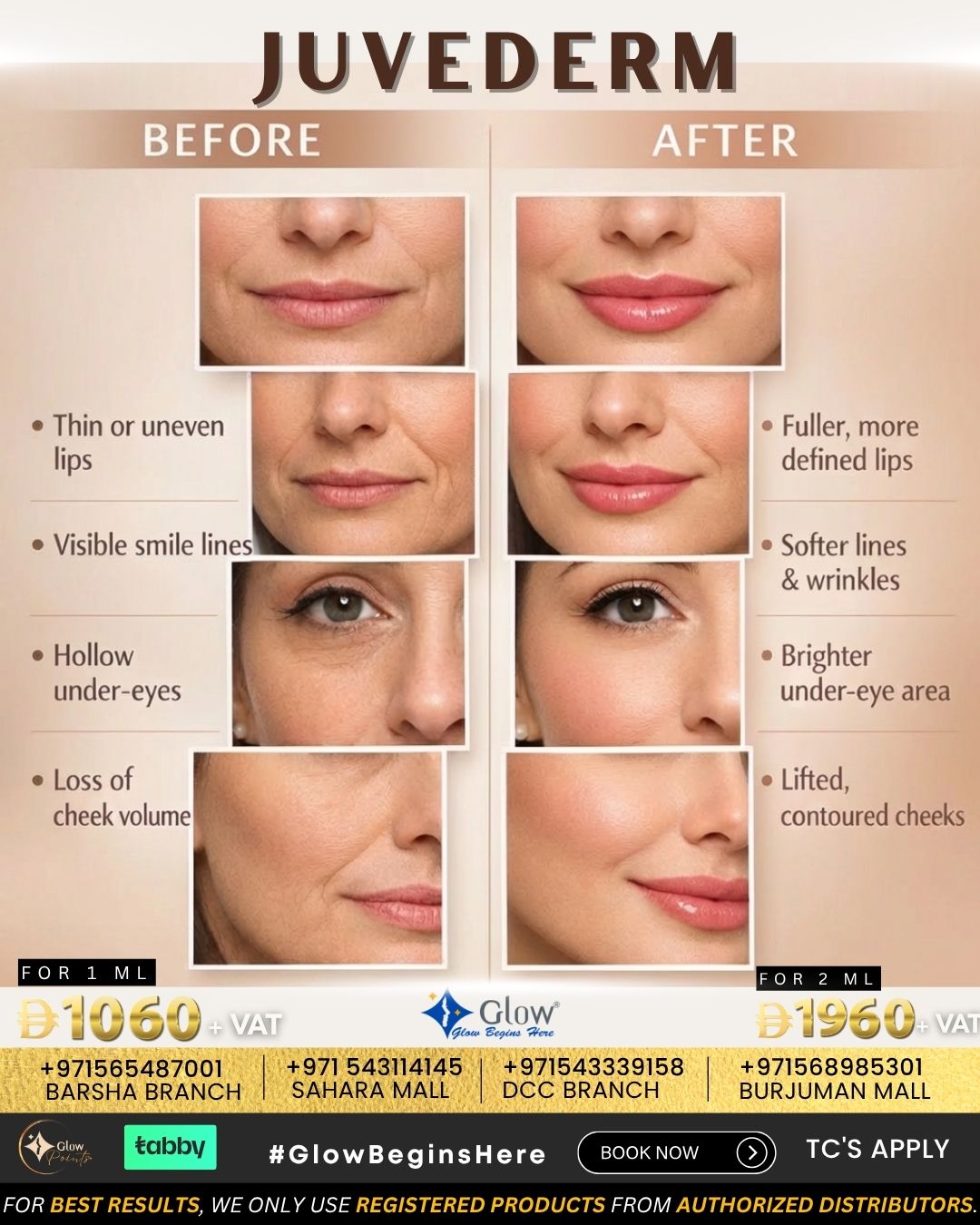 Glow Aesthetics Dermatology Clinic Facebook ad