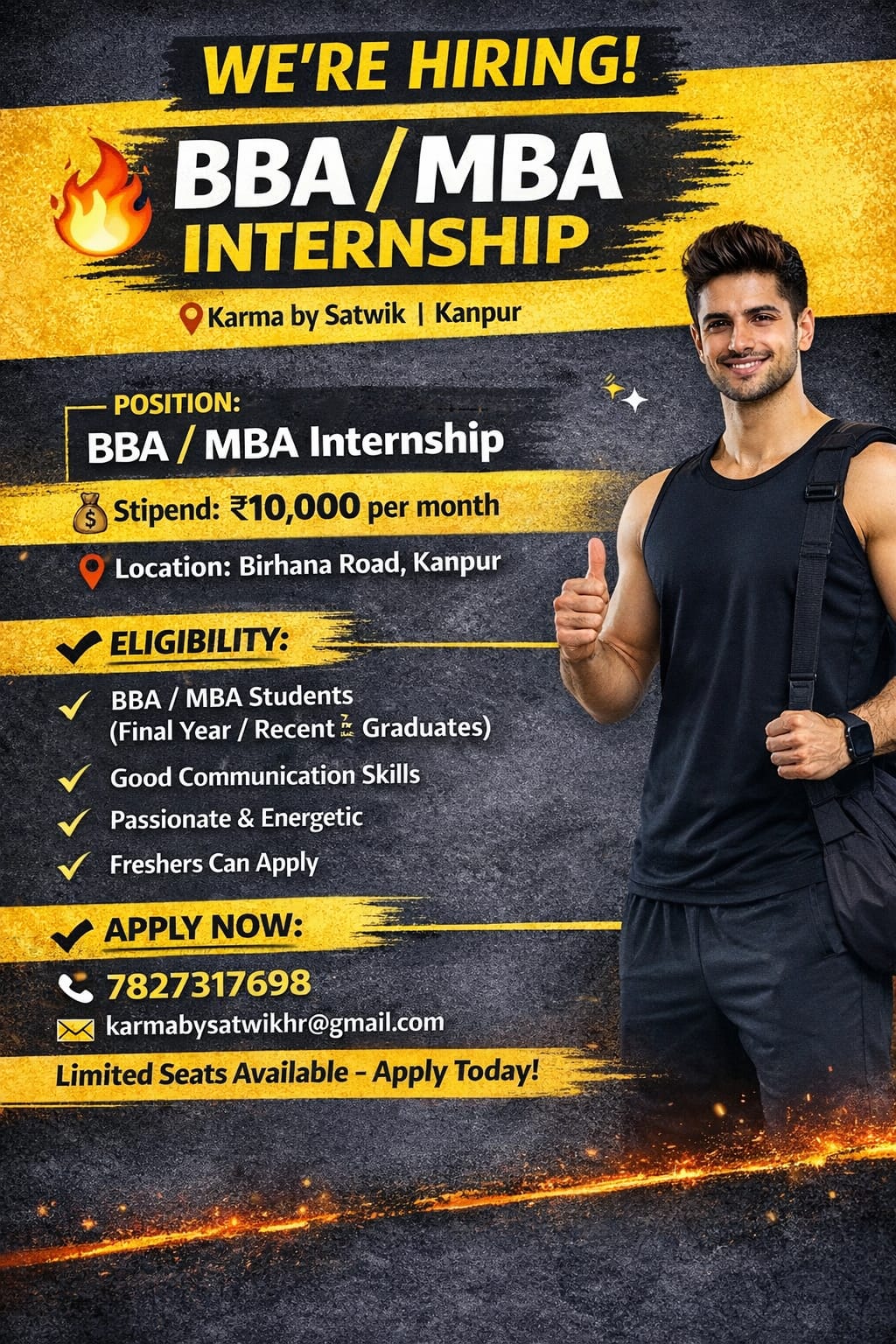 Karma by Satwik Facebook ad: Apply Today