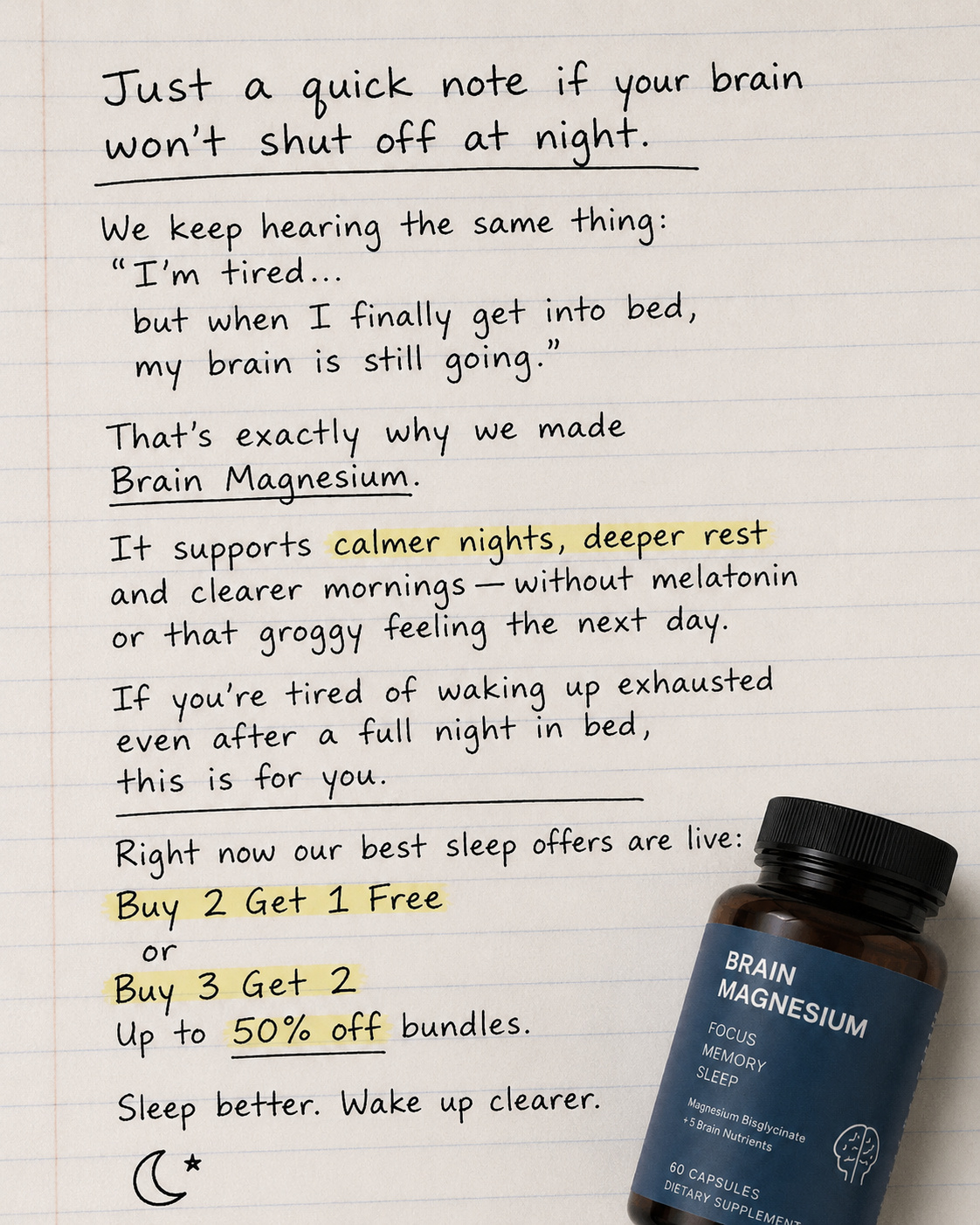 Spilak Facebook ad: The Only Magnesium That Reaches Your Brain